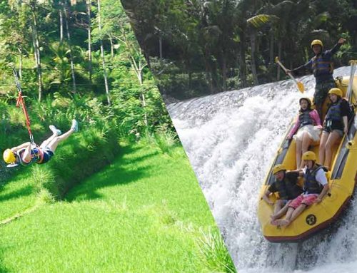 Flying fox and white-water rafting adventure in Bali